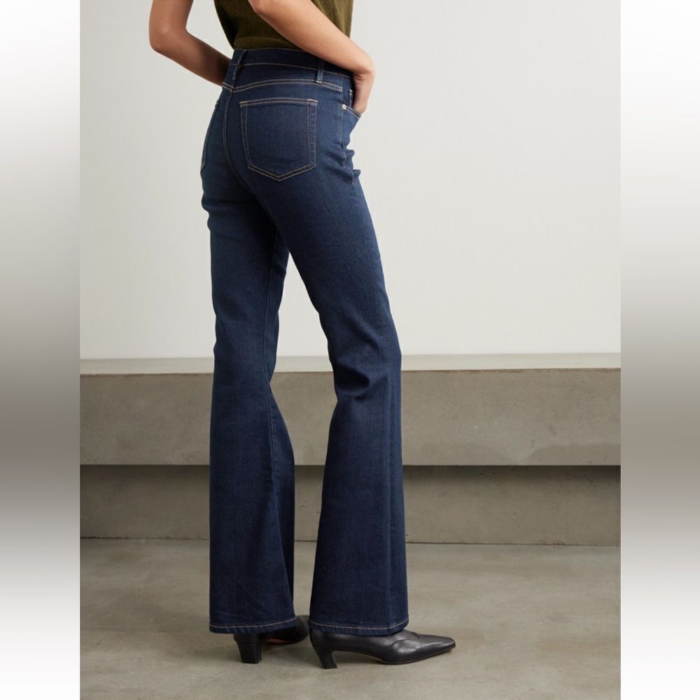 NWT FRAME Le Pixie High Flare in Indigo dark wash - Picture 5 of 14